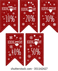 Price Tags Design Set. Boxing Day Price