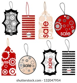 Price tags with different designs