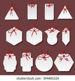 Price tags and gift cards set design vector illustration eps 10