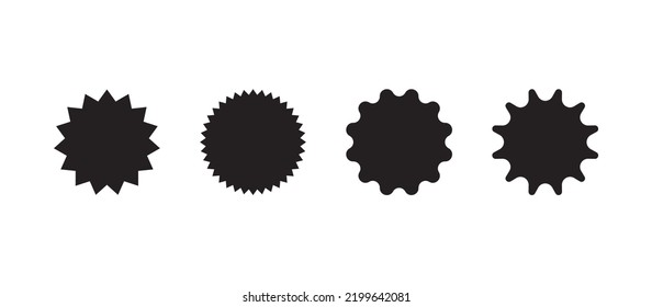 Price tags and label stickers set flat vector illustration.
