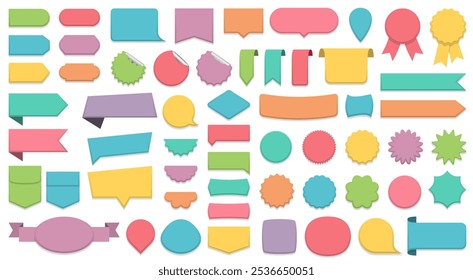 Price tags, labels and ribbons collection, sale banners, vector eps10 illustration