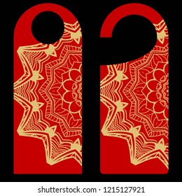 Price Tags with Mandala Decoration. Vector Illustration.