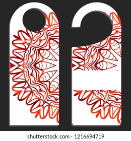 Price Tags with Mandala Decoration. Vector Illustration.