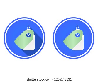 Price tags round flat icon, label for goods icon isolated on white background