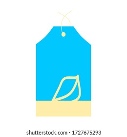 Price tags or sale shopping labels with rope. Price tag vector icon in modern design style for web site, mobile app and advertising. Template shopping labels with flat design vector illustration.