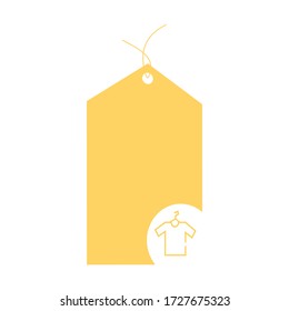 Price tags or sale shopping labels with rope. Price tag vector icon in modern design style for web site, mobile app and advertising. Template shopping labels with flat design vector illustration.