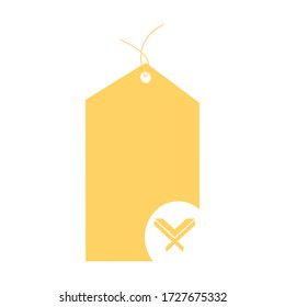 Price tags or sale shopping labels with rope. Price tag vector icon in modern design style for web site, mobile app and advertising. Template shopping labels with flat design vector illustration.