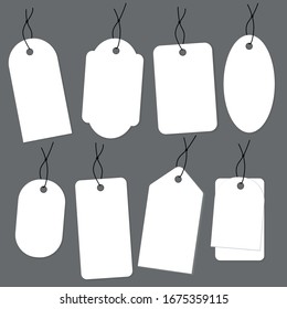 Price tags set. Blank labels template. Vector illustration