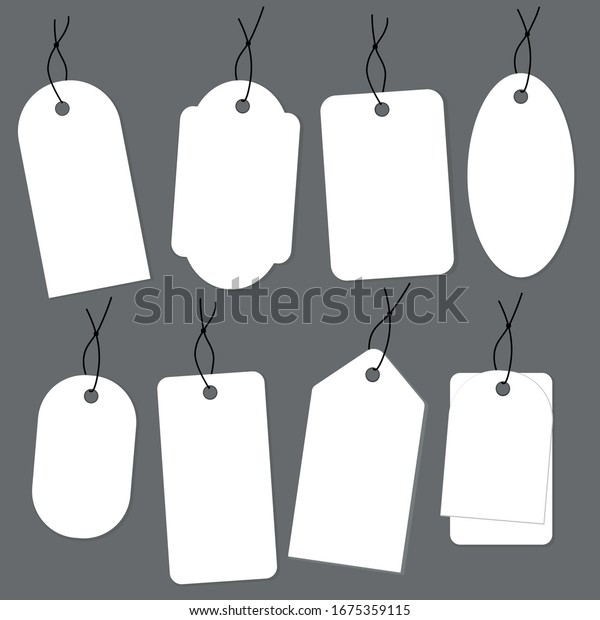 Price Tags Set Blank Labels Template Stock Vector (Royalty Free ...