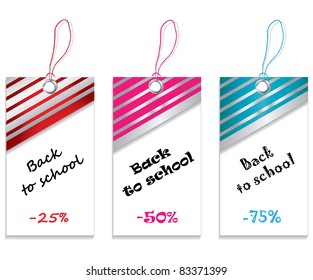 price tags set isolated on white