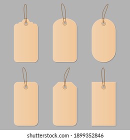 Price tags set. Template shopping labels in differents shapes. Set of blank labels for discount, sale, price tags. 