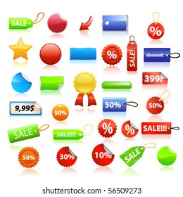 Price tags set. Vector