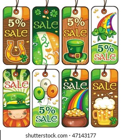 Price tags for the St. Patrick's Day