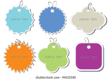 Price tags vector colored