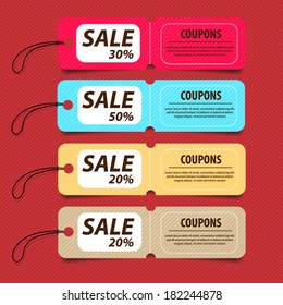 Price tags vector template