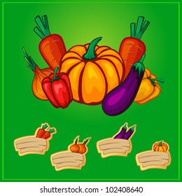 price tags vegetables