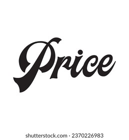 price text on white background.