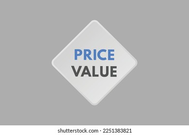 botón de texto de valor de precio. valor de precio Firmar icono Etiqueta de icono Botones web