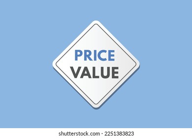 botón de texto de valor de precio. valor de precio Firmar icono Etiqueta de icono Botones web