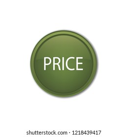 Price vector button, web design element