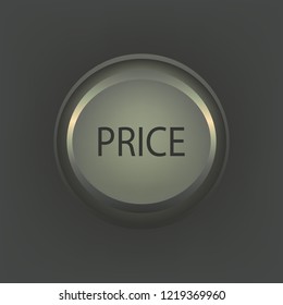 Price vector button, web design element