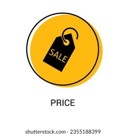 Vector de precios. Icono de precio en fondo blanco. Vector de material.