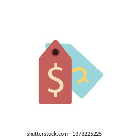 Price vector labels. isolated from background. layered