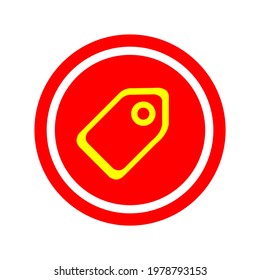 Price vector red yellow icon, the logo price red yellow icon, vector icon price red yellow icon