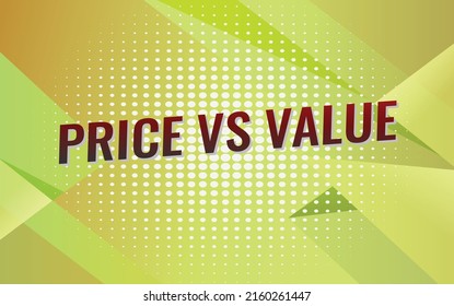 Price vs value word concept vector illustration with lines modern futuristic 3d style for landing page template ui web mobile app poster banner flyer background gift card coupon label wallpaper