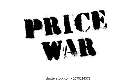 Price war black stamp, sign, label. Black stencil series