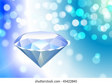 Priceless Diamond on Abstract Lens Flare Background Original Vector Illustration EPS10