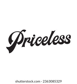 priceless text on white background.