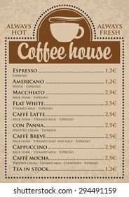 prices for coffee cups with a coffee house
