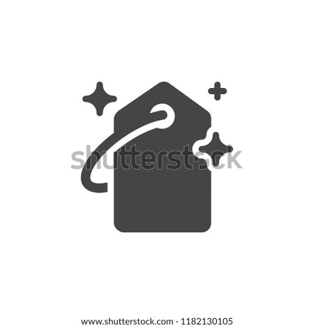 Price-tag black flat icon. Badge for online and offline stores, sites and mobile apps. Graphic outline labels for offers, new collections, black friday, sales. Marketing sign. Vector illustration