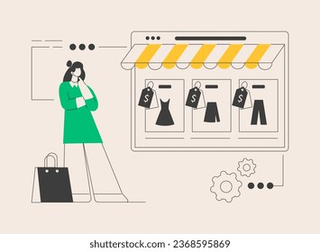 Precios de la ilustración de vector de concepto abstracto. Precio del producto, precio del servicio, tienda en línea, comercio electrónico, precios de conocimiento, plan de suscripción, página web, elemento de interfaz de usuario, metáfora abstracta de diseño de interfaz.