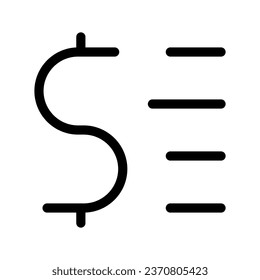Pricing Details Icon Vector Symbol Design Illustration