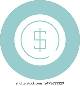 Pricing Glyph Circle Vector Icon Design