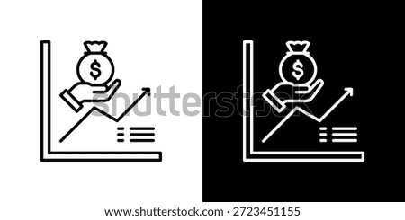Pricing icon black and white outline.