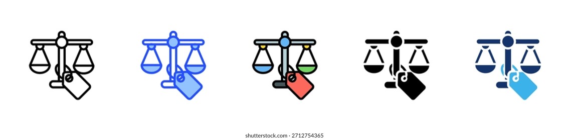 Pricing Law Icon Collection With Multiple Styles