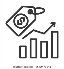 Pricing Outline Icon Vector Illustration