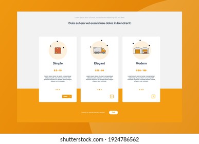 Preisplan-Banner mit Infografik-Vorlagenbenutzerschnittstelle