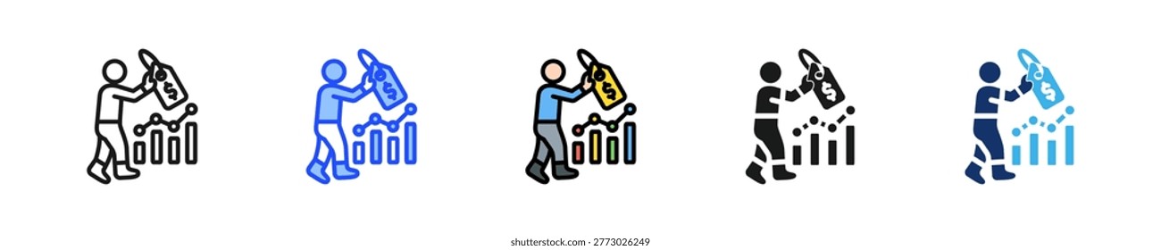 Pricing Strategist Icon Collection With Multiple Styles