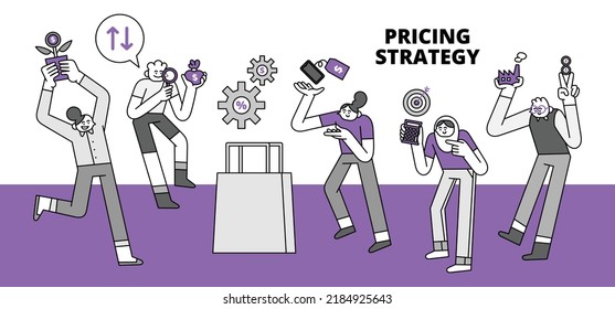 Pricing Strategy Hand Drawn Character Illustration
