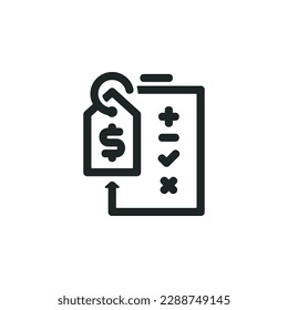 Pricing strategy icon isolated on white background