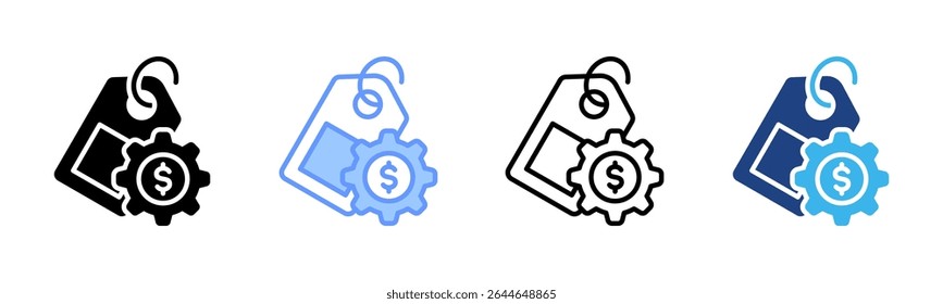 Pricing Strategy icon sheet multiple style collection