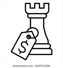 Pricing Strategy Outline Icon Vector Illustration