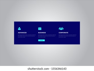 Pricing table design, box, button, list for web. price list. mobile. Vector. EPS 10