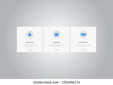 Pricing table design, box, button, list for web. price list. mobile. Vector. EPS 10