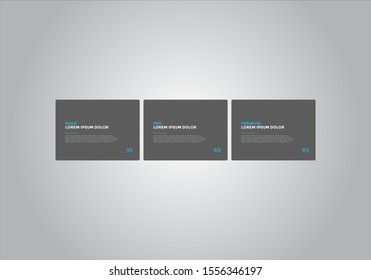 Pricing table design, box, button, list for web. price list. mobile. Vector. EPS 10