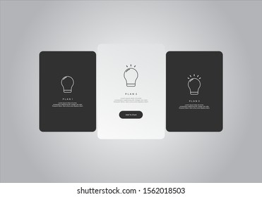 Pricing table design, box, button, list for web. price list. mobile. Vector. EPS 10
